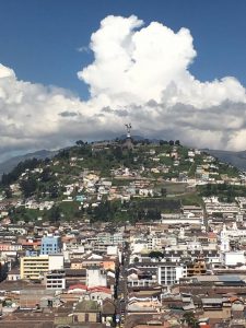 The city of Quito, with a view of the Panecillo, from atop the basilica. Image credit: Isaac Veysey-White