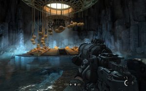 The player enters the Da'at Yichud Vault. Image credit: the Wolfenstein Wiki